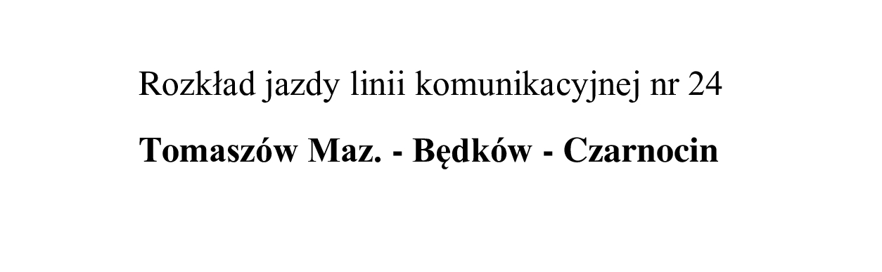 rozkład jazdy